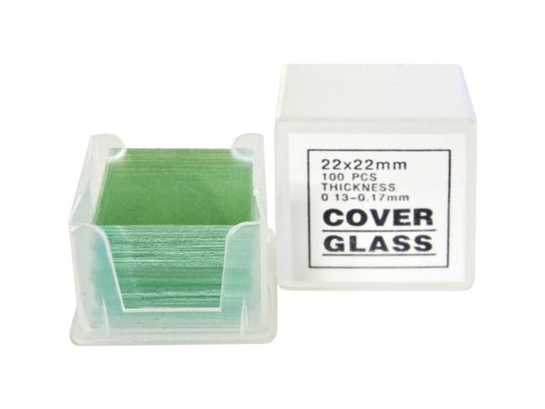 Bresser dekkglass 22 x 22 mm, 100 stk