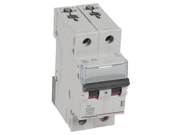 Legrand automatsäkring 2P D 20A 6kA AC S302 TX3 (403739)