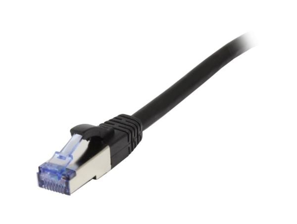 Liitäntäjohto RJ45, CAT6A 500Mhz, 7,5m, musta, S-STP(S/FTP), komponenttitestattu, AWG26, Synergy 21
