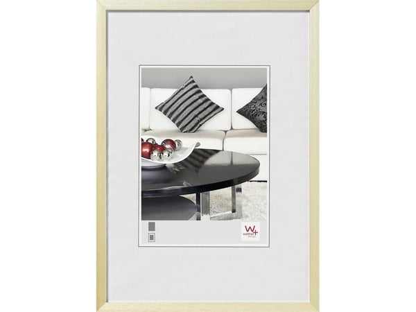 Walther AJ342G, Enbildsram, Gjuten aluminium, Guld, Matt, Vägg, 29,7 x 42 cm
