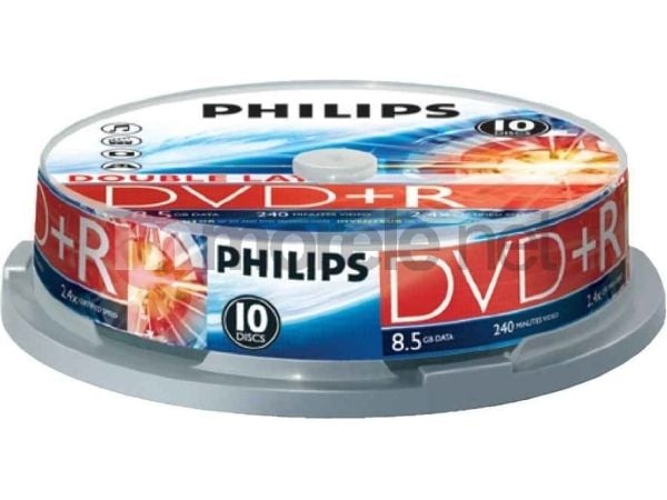 Philips DR8S8B10F - 10 x DVD+R DL - 8.5 GB (240 min) 8x - spindel