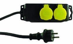 REV - Effektband - AC 250 V - 3500 Watt - utgångskontakter: 2 - 1.4 m sladd - svart, gul