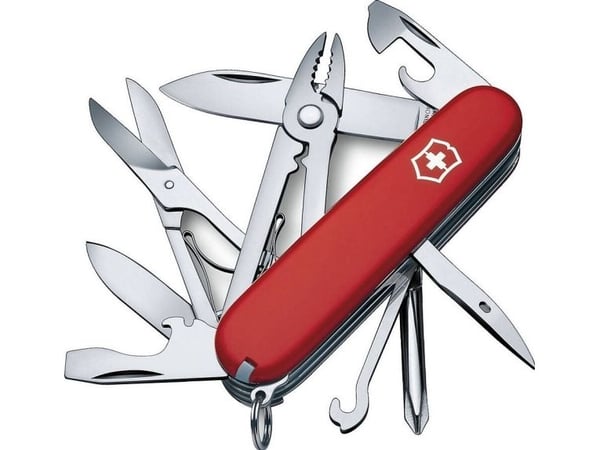 Victorinox Deluxe Tinker, Klappkniv uten lås, Multiverktøyskniv, ABS syntetisk, 22 mm, 123 g