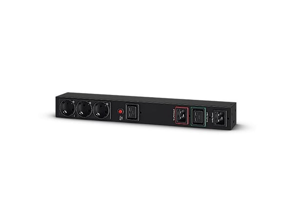 CyberPower zbh ByPass Manual IEC-uttak PDU 1U-inngang 16A 1xC192xC20-utgang 16A 1x C19 3x beskyttende kontaktkontakter