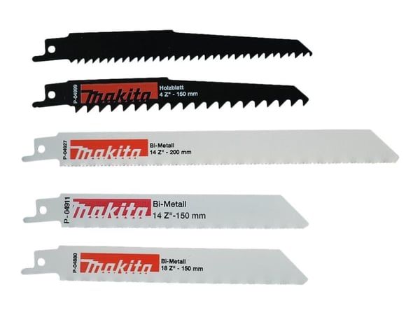 Makita - Saber saw blade set - for tre, metall - 5 deler