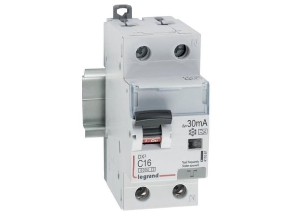 Yhdistelmäkytkin DX3 Automatsikr/HPFI C 16A 30mA 1P+N 6/6kA tyyppi A