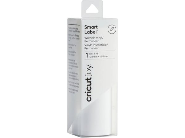 Cricut Joy Smart Label - Håndverksmateriale - 13.9 x 121.9 cm - hvit - permanent - vinyl - for P/N: 2007992