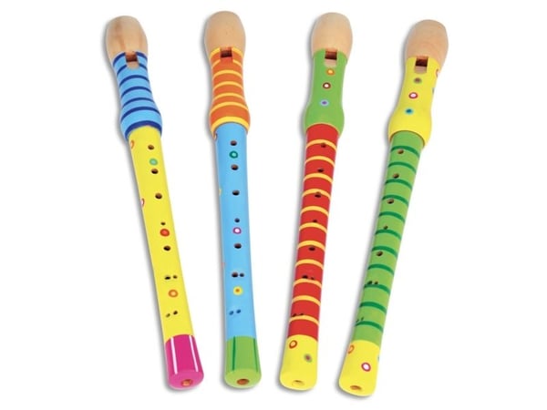 Bontempi Wooden Recorder, Barokk, Sopran/descant, Tre, Flerfarget, 2-deler, 323 mm