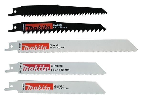 Makita - Saber saw blade set - for tre, metall - 5 deler