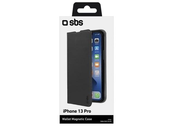 SBS TEBKLITEIP1361PK, Lommebok-etui, Apple, iPhone 13 Pro, Svart