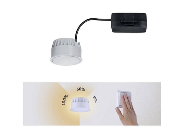 Paulmann 93072, Innfelt lysplate, 1 pære(r), LED, 6 W, 4000 K, Satin stål