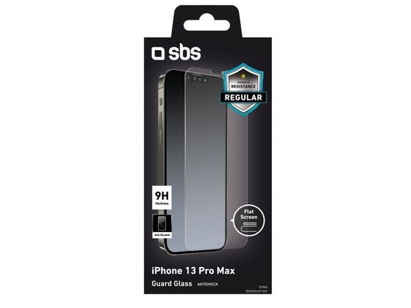 SBS TESCRGLIP1367, Apple, iPhone 13 Pro Max, Støtbestandig, Slagbestandig, Ripebestandig, Sjokkresistent, Gjennomsiktig, 1 stykker