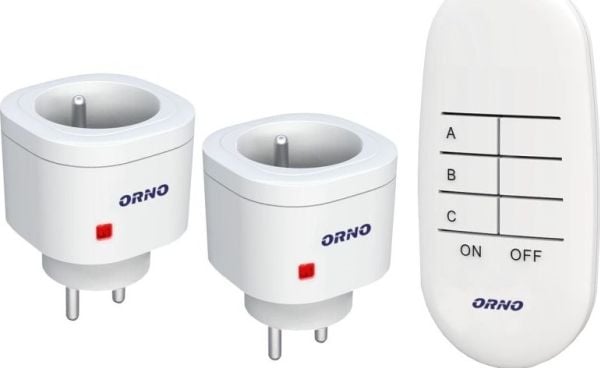 ORNO sett 2x stikkontakt + pilot &&
