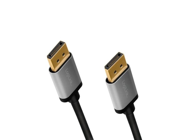 LogiLink CDA0100, 1 m, DisplayPort, DisplayPort, Hankjønn, Hankjønn, 3840 x 2400 piksler