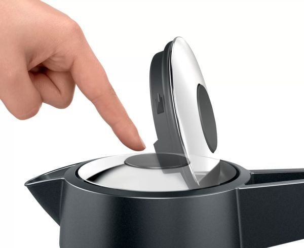 Bosch DesignLine, 1,7 L, 2400 W, Musta, Hopea, Veden tason ilmaisin