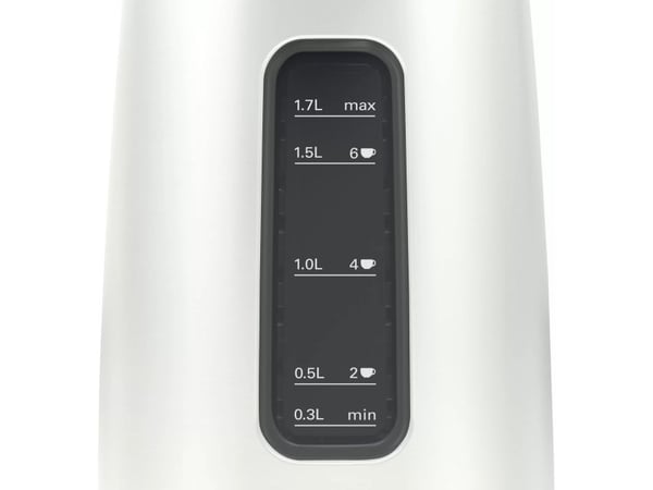 Bosch DesignLine, 1,7 L, 2400 W, Musta, Hopea, Veden tason ilmaisin