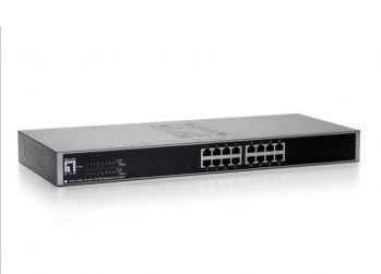 LevelOne FSW-1650, Hallitsematon, Fast Ethernet (10/100), Täysin kaksipuolinen, Telineasennus