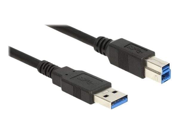 Delock - USB-kabel - USB-type A (hann) til USB Type B (hann) - USB 3.0 - 5 m - svart