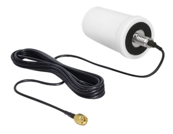 Delock WLAN RP-SMA - Antenne - utendørs - Wi-Fi - 0 dBi - rundtstrålende - utendørs - hvit
