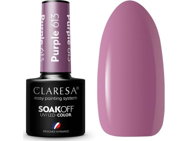 Claresa Soak Off UV/LED hybridlakk 613 Purple 5 g