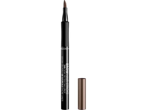 Gosh Gosh Brow Hair Stroke presis øyenbryns stylingpenn 002 Gråbrun