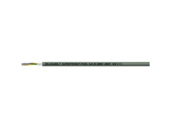 HELUKABEL 49601, Lågspänningskabel, Grå, Koppar, 0.25 mm ², 35 kg/km, -5 - 70 ° C
