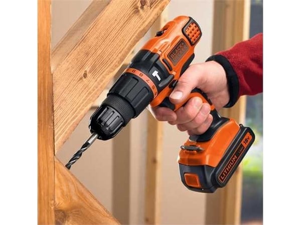 Black & Decker BDCH188N-XJ, Boremaskin med pistolgrep, Sort, Oransje, 1 cm, 1350 RPM, 2,5 cm, 1 cm