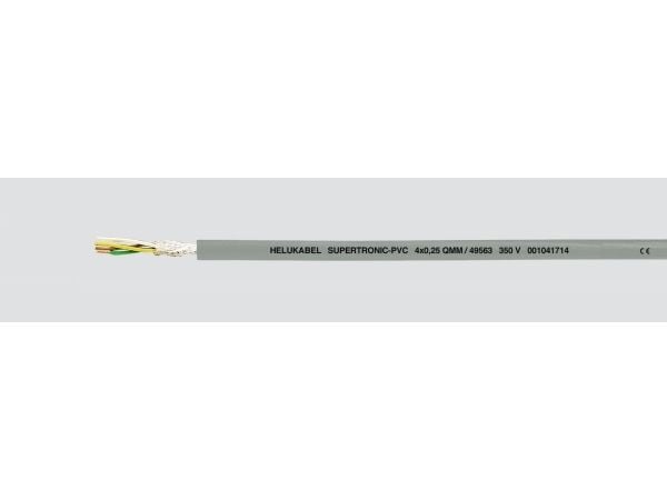 HELUKABEL SUPERTRONIC-PVC, Lågspänningskabel, Grå, Polyvinylklorid (PVC), Polyvinylklorid (PVC), 0.34 mm ², -5 - 70 ° C