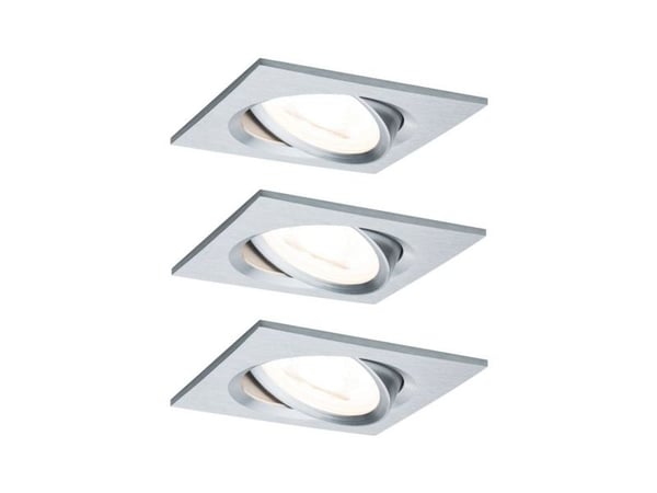 Paulmann 934.38, Indbygget lysplade, GU10, 3 pære(r ), LED, 2700 K, Aluminium