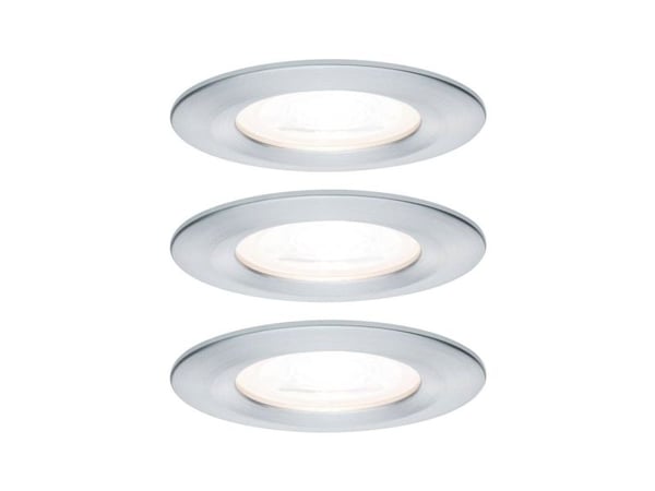 Paulmann 934.44, Indbygget lysplade, GU10, 3 pære(r ), LED, 2700 K, Aluminium