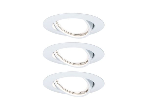 Paulmann 934.26, 3 ampuller, LED, GU10, 3000 K, 350 lm, Hvit