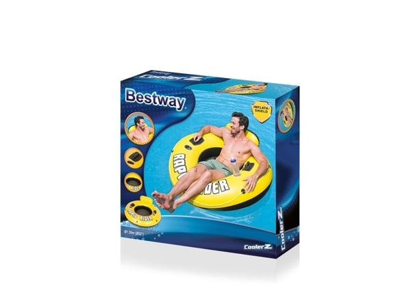 Bestway 43116, Svart, Gult, Svømme sete, Vinyl, 122 cm, 485 mm, 2,02 kg