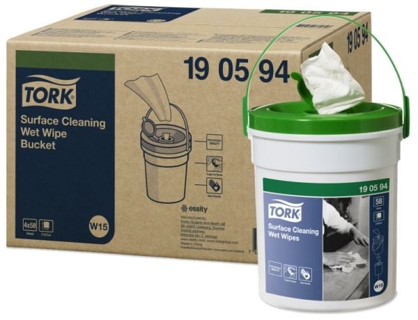 Pyyheliina Tork Wet wipe ämpäri pintapuhdistukseen, 4 kpl/krt