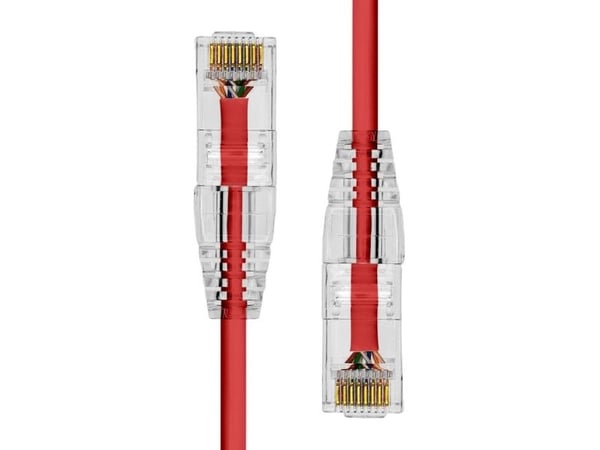 ProXtend Ultra Slim - Koblingskabel - RJ-45 (hann) til RJ-45 (hann) - 5 m - 3.6 mm - UTP - CAT 6 - halogenfri, flertrådet - rød
