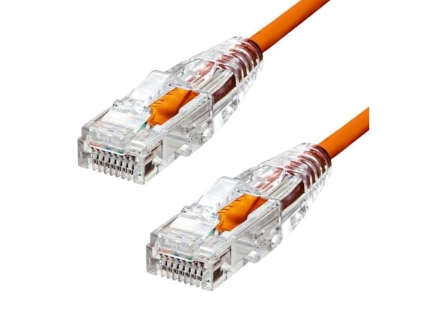 ProXtend Ultra Slim - Koblingskabel - RJ-45 (hann) til RJ-45 (hann) - 3 m - 3.6 mm - UTP - CAT 6 - halogenfri, formstøpt, uten hindringer - oransje