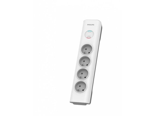 Philips SPN7040WA/60, 600 J, 4 AC-utganger, 3680 W, 16 A, Hvit, 2 m