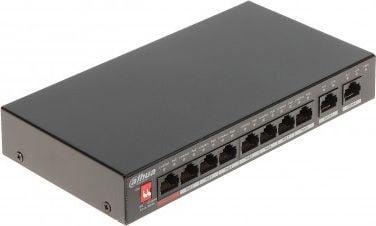 Dahua Technology PoE PFS3010-8ET-96-V2, Uhåndtert, Gigabit Ethernet (10/100/1000), Strøm over Ethernet (PoE)