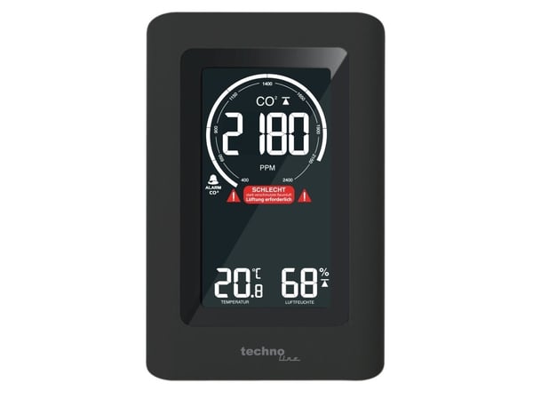 Technoline WL 1030, Svart, Luftkvalitet, Inne hygrometer, Inne Termometer, Hygrometer, Termometer, Hygrometer, Termometer, 20 - 95%, 0 - 1%