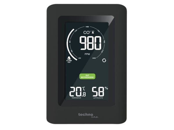 Technoline WL 1030, Svart, Luftkvalitet, Inne hygrometer, Inne Termometer, Hygrometer, Termometer, Hygrometer, Termometer, 20 - 95%, 0 - 1%
