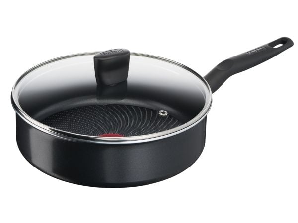Tefal Start''easy C26732, Rund, Sautépanne, Svart, Titan, Aluminium, Thermo-Spot