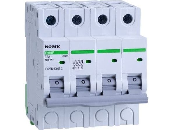 Noark Ex9IP 4P 16A kytkentäkoskettimet 101762