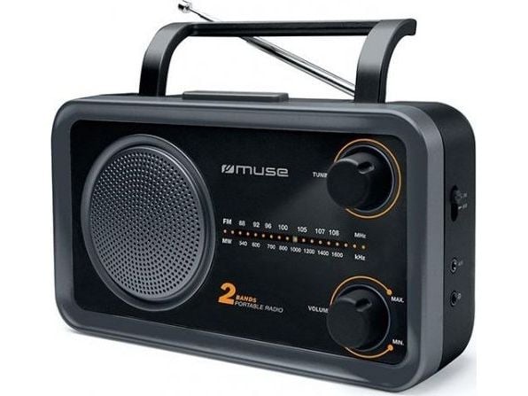 Muse M-06DS, Bærbar, Analog, FM, MW, 7,62 cm (3"), 3,5 mm, Sort, Grå