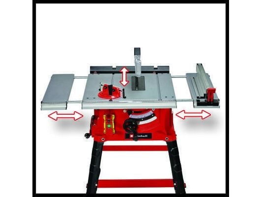 Einhell TC-TS 2225 U, 4250 RPM, 5,5 cm, 8 cm, -45 - 45°, Rød, Sølv, 1800 W