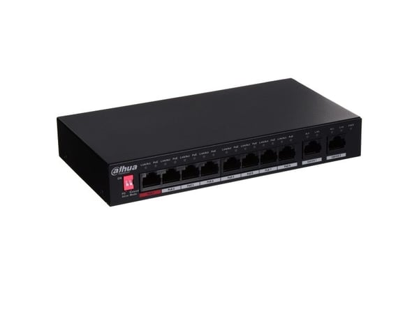 Dahua Technology PoE PFS3010-8ET-96-V2, Uhåndtert, Gigabit Ethernet (10/100/1000), Strøm over Ethernet (PoE)