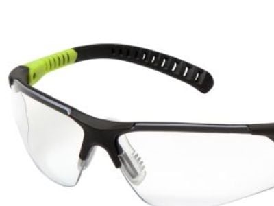 Pyramex sikkerhedsbrille klar - Sitecore, grå/lime, kurvede linser, justerbar 3 lgd