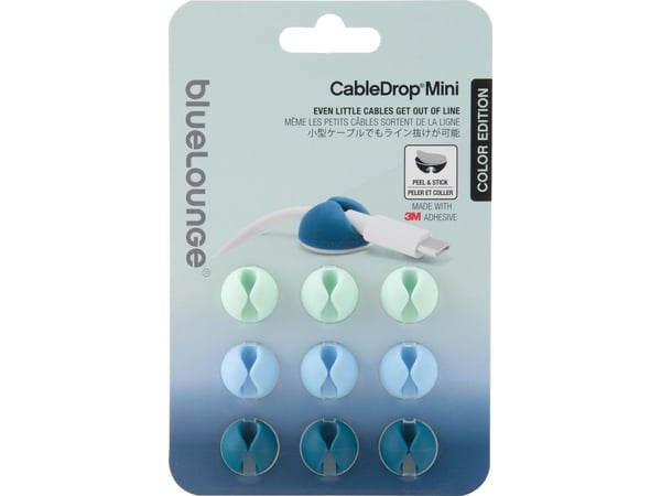 Bluelounge CableDrop Mini, Magnetisk, Plast, Blå