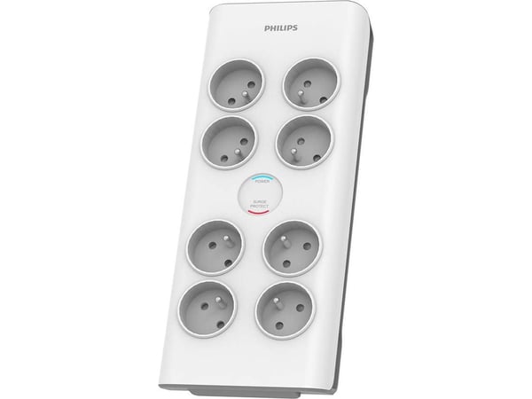 Philips SPN7080WA/60, 900 J, 8 AC-utganger, 3680 W, 16 A, Hvit, 2 m