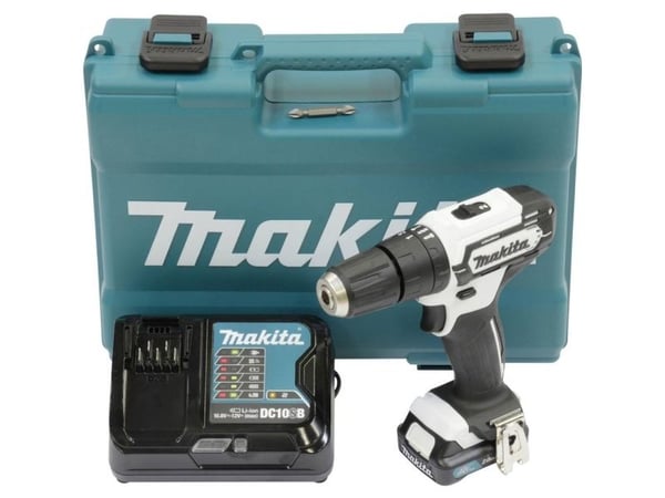 Makita HP333DSAW - Hammerbor/driver - trådløs - 2 hastigheter - nøkkelfri borhylse 10 mm - 30 N·m inkludert lader - 12 V