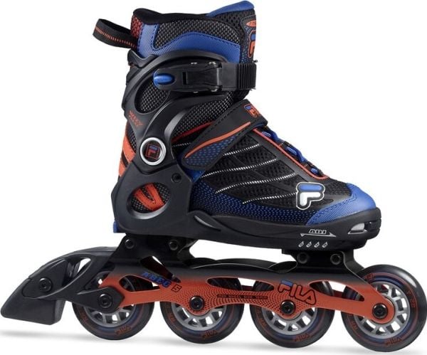 Fila Wizy fritidsruller, justerbare svarte str. 32-35