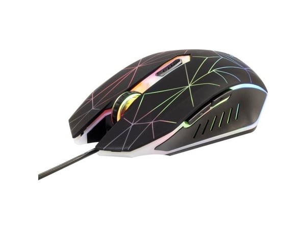 Renkforce RF-GM-120, Oikeakätinen, Optinen, USB A-tyyppi, 3600 DPI, musta, Valkoinen